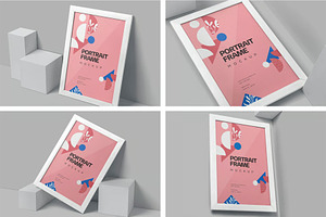 Portrait Frame Mockups, an Advertising Mockup by megostudi0