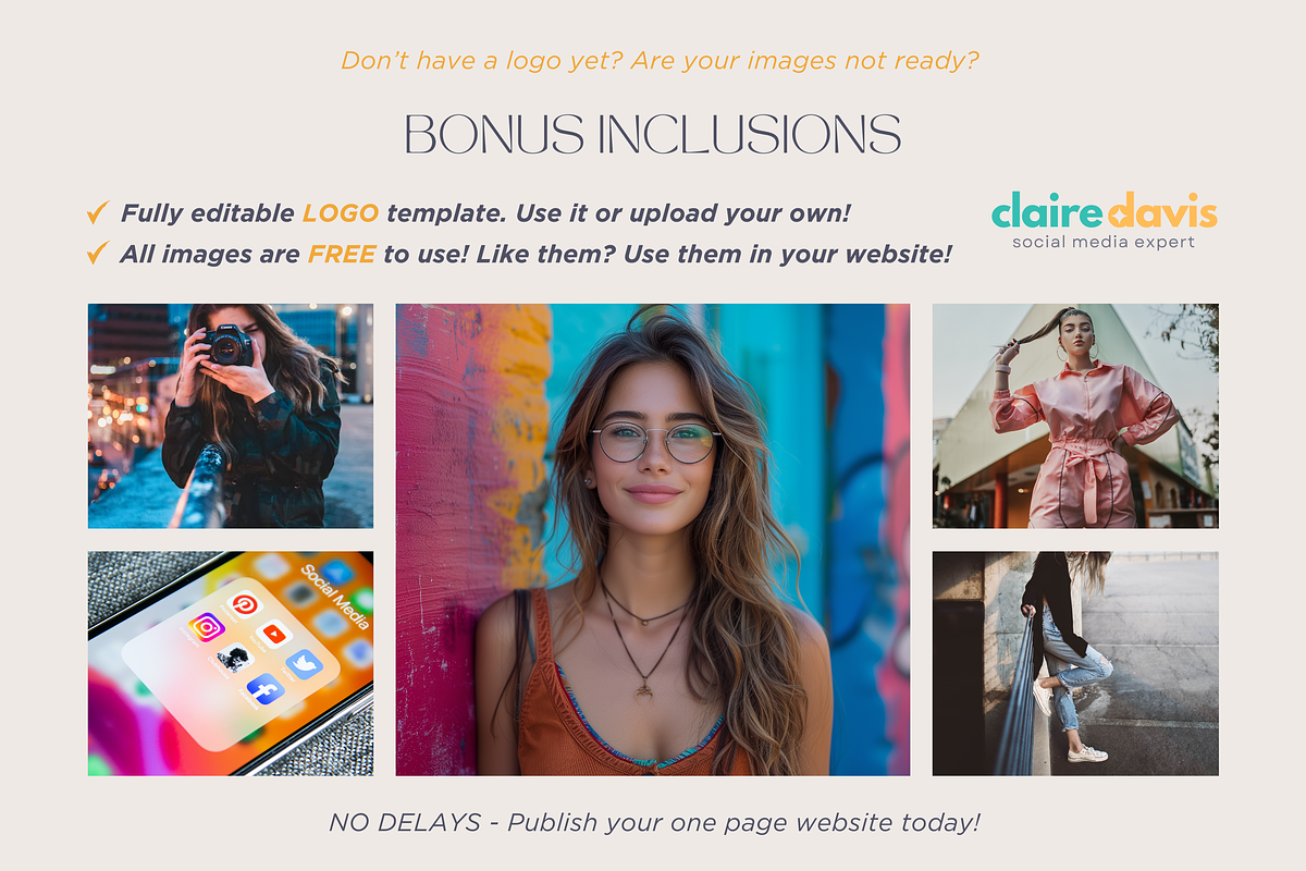 Social Media Manager Canva Website, a Landing Page Template by vectorocean (Photo 9 of 11)