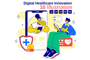 10 Digital Healthcare Innovation, a Healthcare Illustration by denayunebgt (Thumbnail 1 of 4)