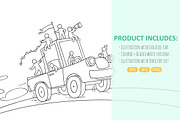 Cartoon car with little People, a Person Illustration by Sapunkele (Thumbnail 2 of 2)