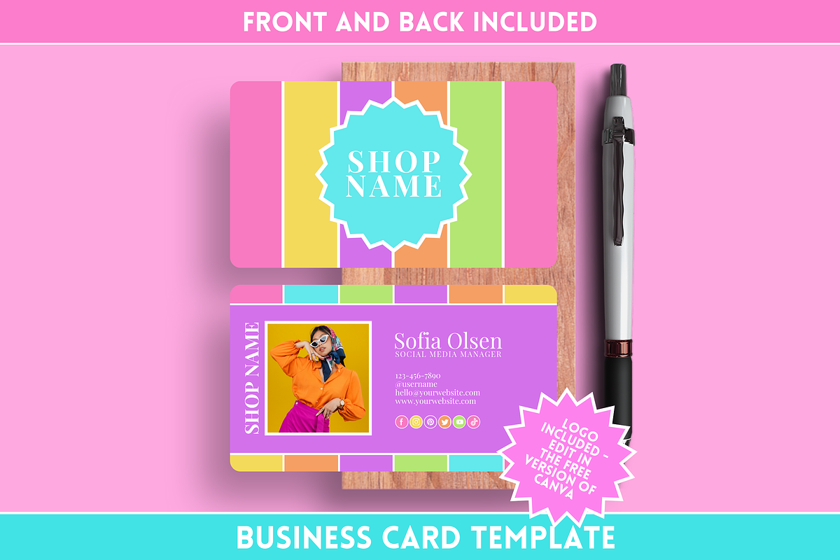 Business Card Template, a Business Card Template by SunshineStudioBoutique (Photo 1 of 10)