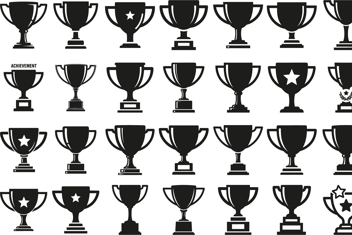 Bold winner trophy cup icon, an Illustration by Amazin_art (Photo 1 of 29)