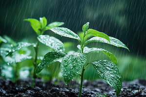 Fresh green leaves thrive under gent, a Photo by Iftikhar Alam