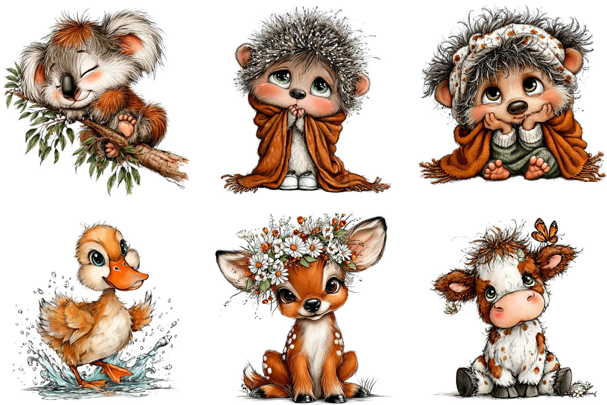 Baby Animal Clipart, an Illustration by DreamArtGraphic (Photo 2 of 3)