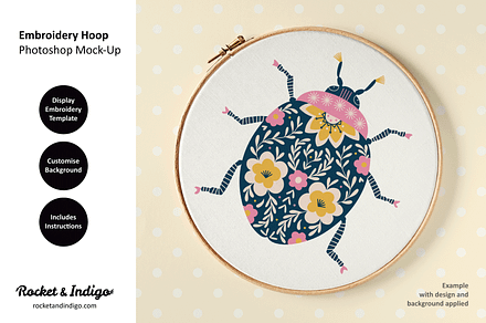 Embroidery Hoop Photoshop Mock-up