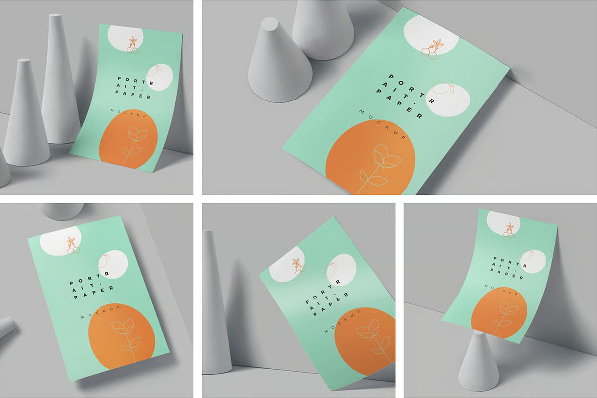 US Half Letter Size Paper Mockups, an Advertising Mockup by megostudi0 (Photo 1 of 7)