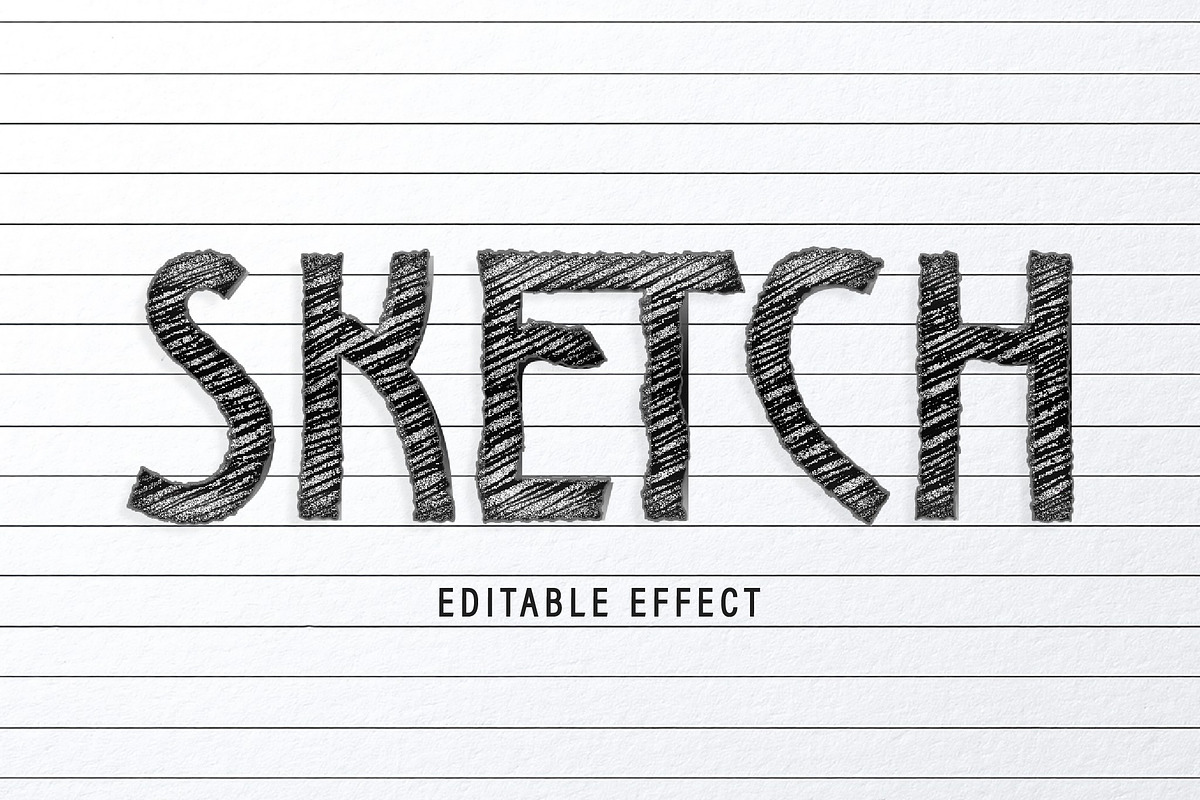 Pencil Sketch Text Effect, a Layer Style Add-On by studiogstock (Photo 1 of 2)