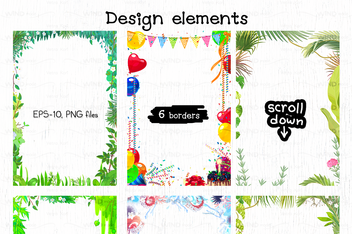 vector set Happy Animals, an Animal Illustration by WINDmade (Photo 7 of 12)