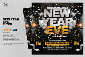 New Year Eve Flyer, a Flyer Template by Tarommir