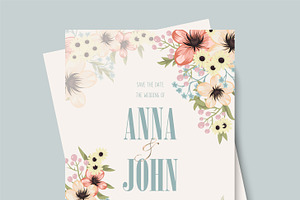 Wedding invitation card template