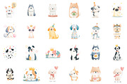 Whimsical New Year Dog Clipart, an Illustration by Sublimation Artist (Thumbnail 2 of 6)