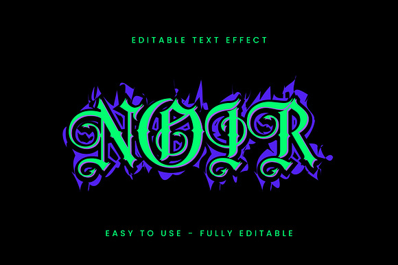 Gothic Neon Flame Text Effect