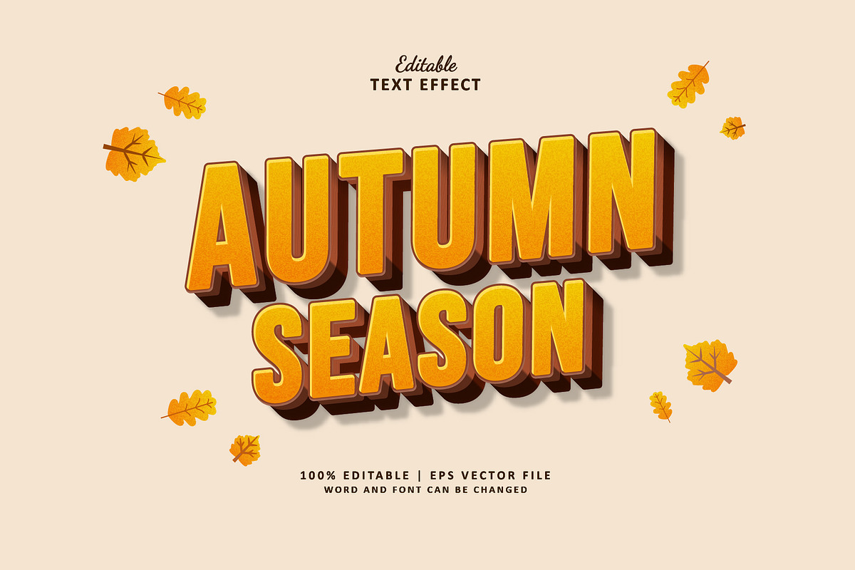Text Effect Autumn Season, a Layer Style Add-On by Navy Graphic (Photo 1 of 2)