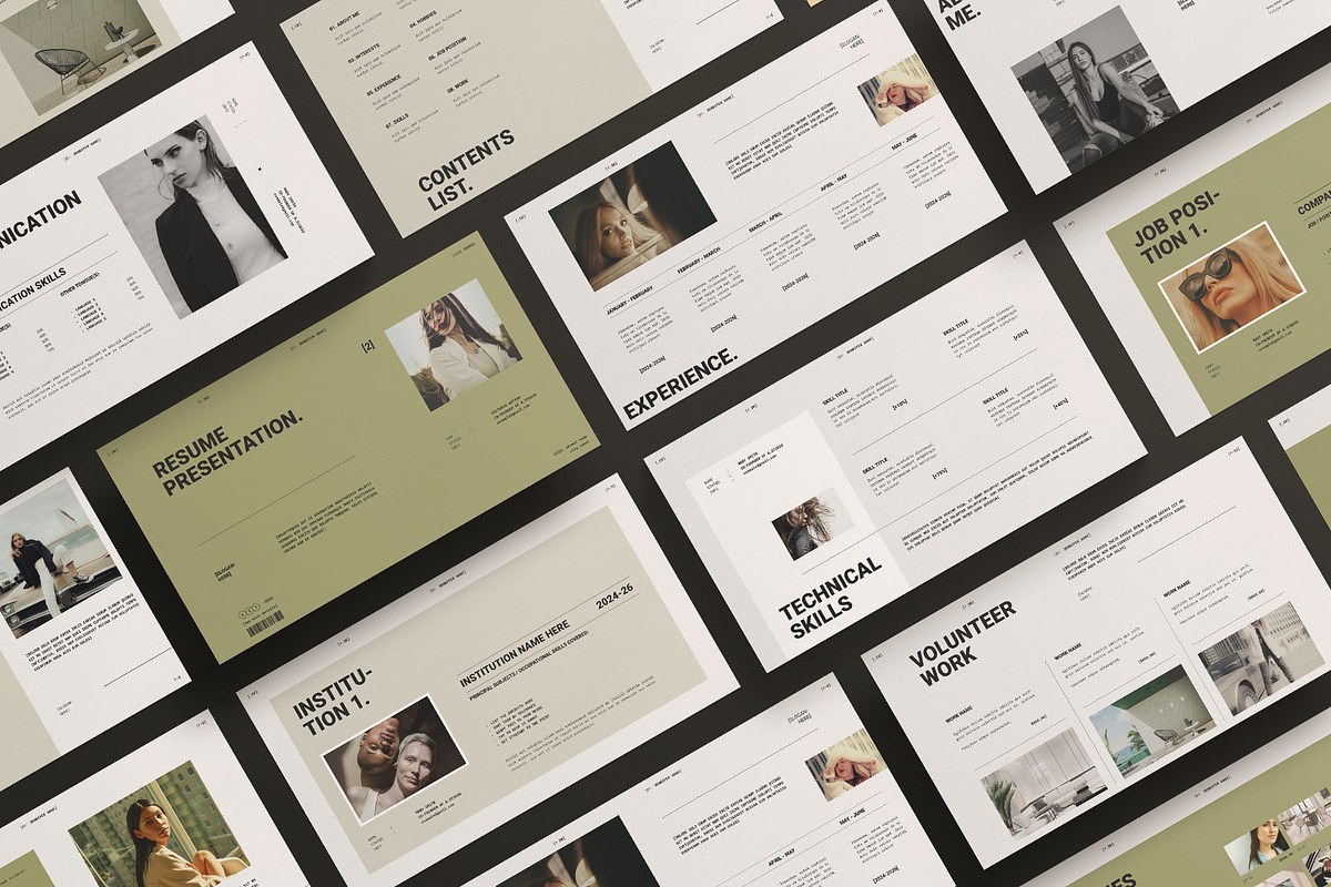 Resume/CV Presentation Template, a Presentation Template by E-Type