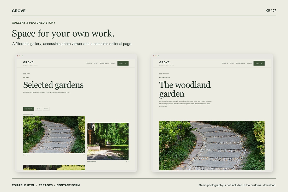 GROVE Landscaping HTML Template, a HTML Template by Darweish Designs (Photo 5 of 7)