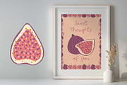 Botanical fruit clipart & frames, a Food Illustration by Carpet Tapete Pretzel (Thumbnail 7 of 11)
