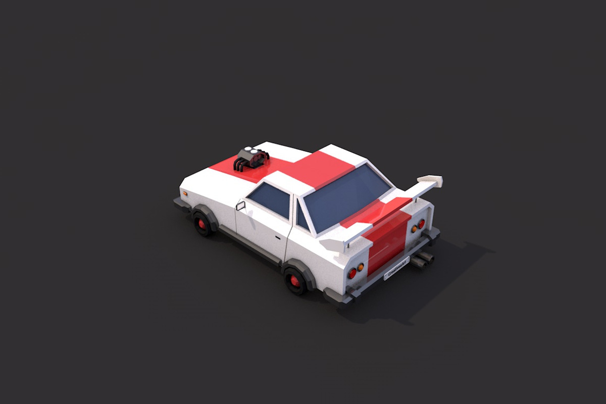 Low Poly Racing Car, a Cars & Vehicle 3D Model by CreativeeArt (Photo 4 of 8)