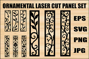 Laser Cut Floral Panels Bundle, an Object Graphic by jahid234