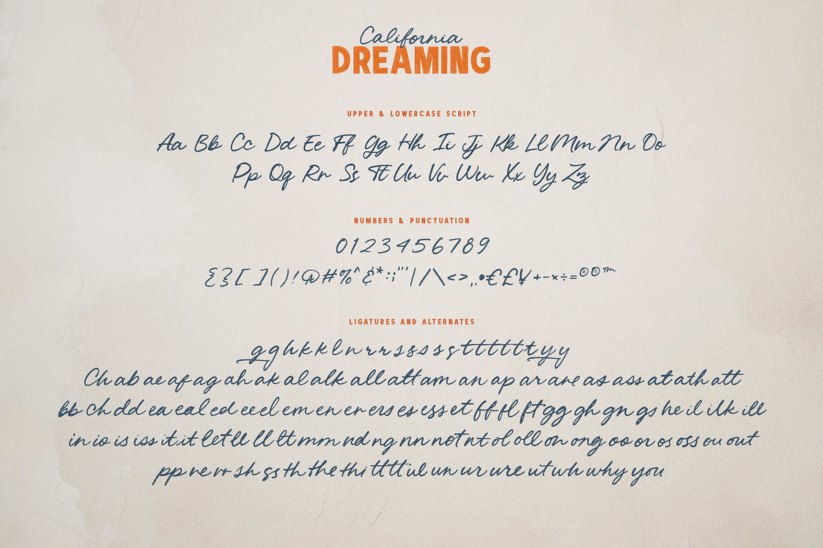 California Dreaming Script & Sans, a Handwritten Font by Callie Rian & Co.