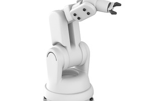 Illustration of a modern robotic arm, a Technology Photo by Artem Varnitsin