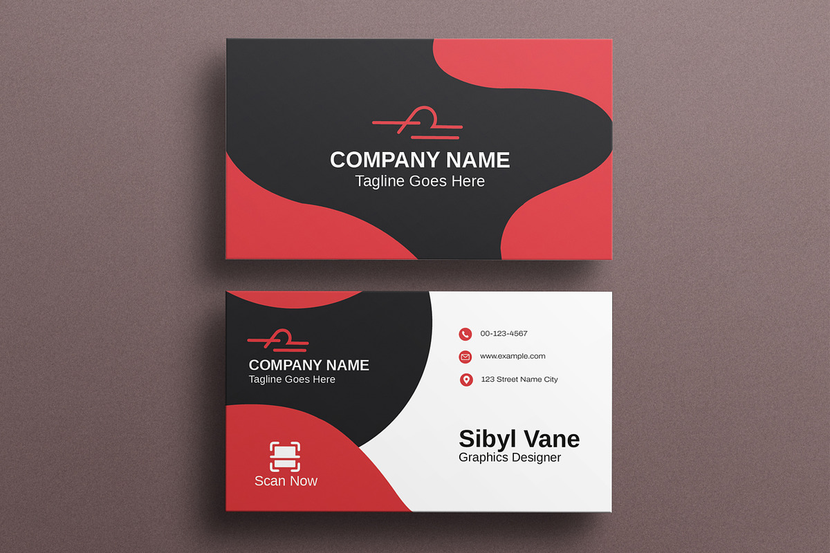 Business Card Template, a Business Card Template by MightyDesign (Photo 1 of 6)