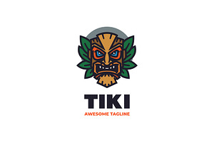 Tiki Mask Mascot Cartoon Logo, a Branding & Logo Template by Artnivora.Std