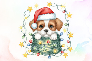 Christmas Dog PNG Clipart, an Illustration by Sublimation Artist