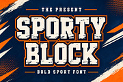 Sporty Block - Vintage Grunge font, a Slab Serif Font by Limited.studio (Thumbnail 1 of 5)