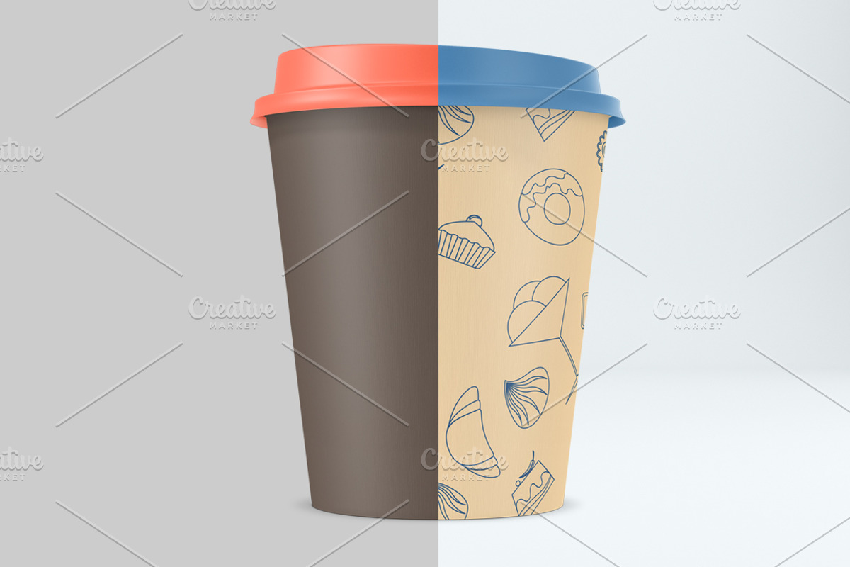Coffee cup mockup. PSD mockup., a Cups & Container Mockup by NatalyaZelenova (Photo 3 of 5)
