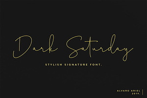 Dark Saturday Font