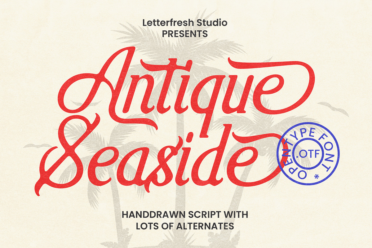 Antique Seaside, a Script Font by Letter Fresh (Photo 13 of 13)