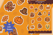 Cosy Thanksgiving Sticker Set, a Graphic by Dori Debreceni draws (Thumbnail 4 of 4)