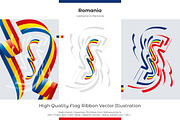 Romania flag ribbon vector, a Templates & Theme by Simbos (Thumbnail 1 of 9)