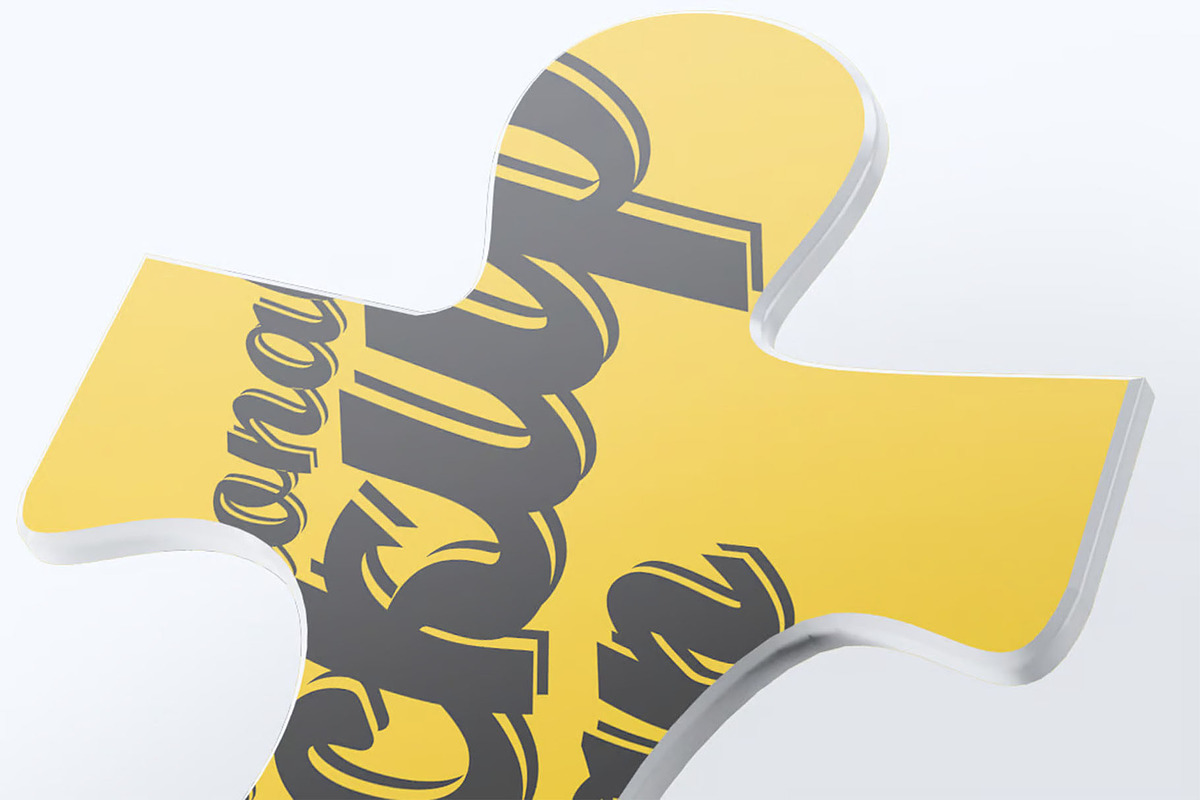 One Puzzle Piece Mock-Up, an Advertising Mockup by Se٧enStudio (Photo 5 of 6)