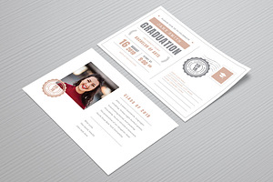 Postcard Graduation Invitation