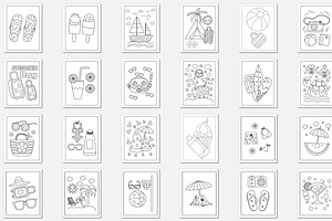 215 Vector Summer Coloring Pages