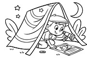 Open Book Coloring Page, a Wallpaper Graphic by hkmonir (Thumbnail 3 of 3)