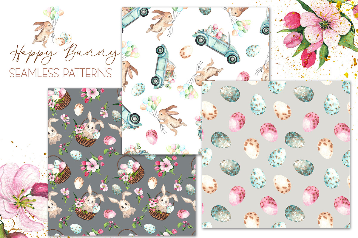 Easter Bunny. Watercolor collection, an Object Graphic by Ana-Sakuta (Photo 14 of 27)