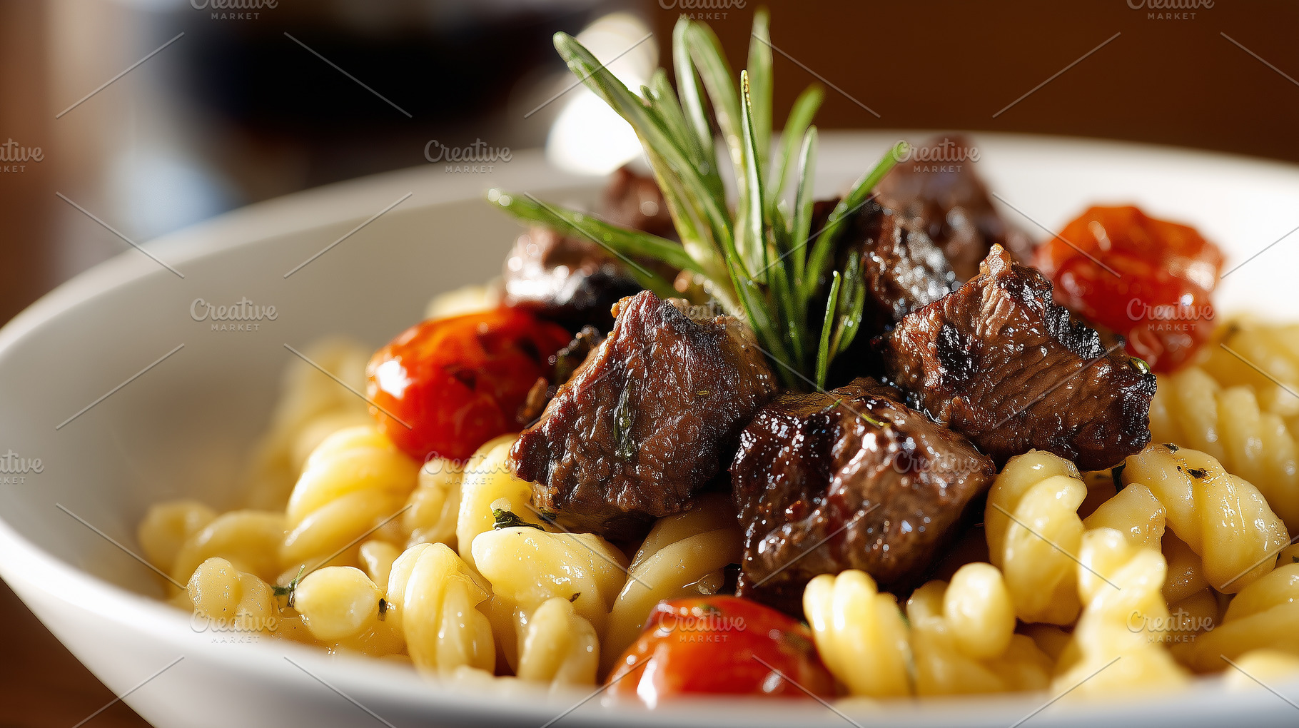 Delicious pasta dish with beef, a Food & Drink Photo by MistyDay