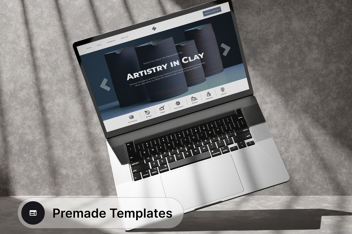 Bentuk - Handmade Crafts UI Kit, an UI Kit Template by hiddemaru (Photo 6 of 8)