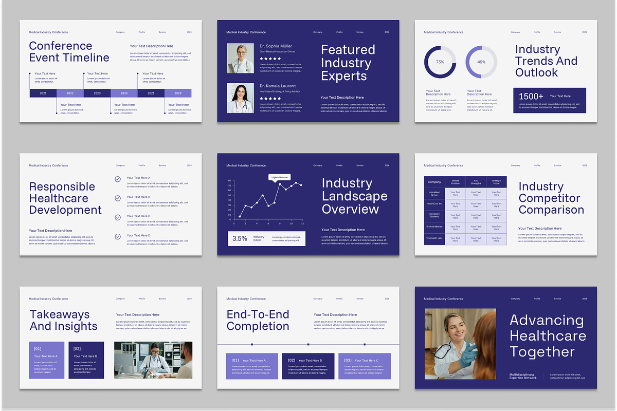 Medical Industry Conference GSlides, a Presentation Template by Sixtemp (Photo 3 of 3)