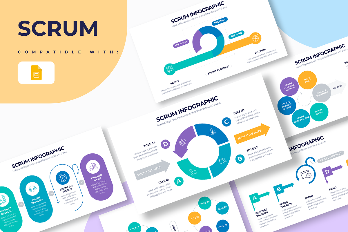 SCRUM Google Slides Templates, a Presentation Template by Slidesmash (Photo 1 of 4)