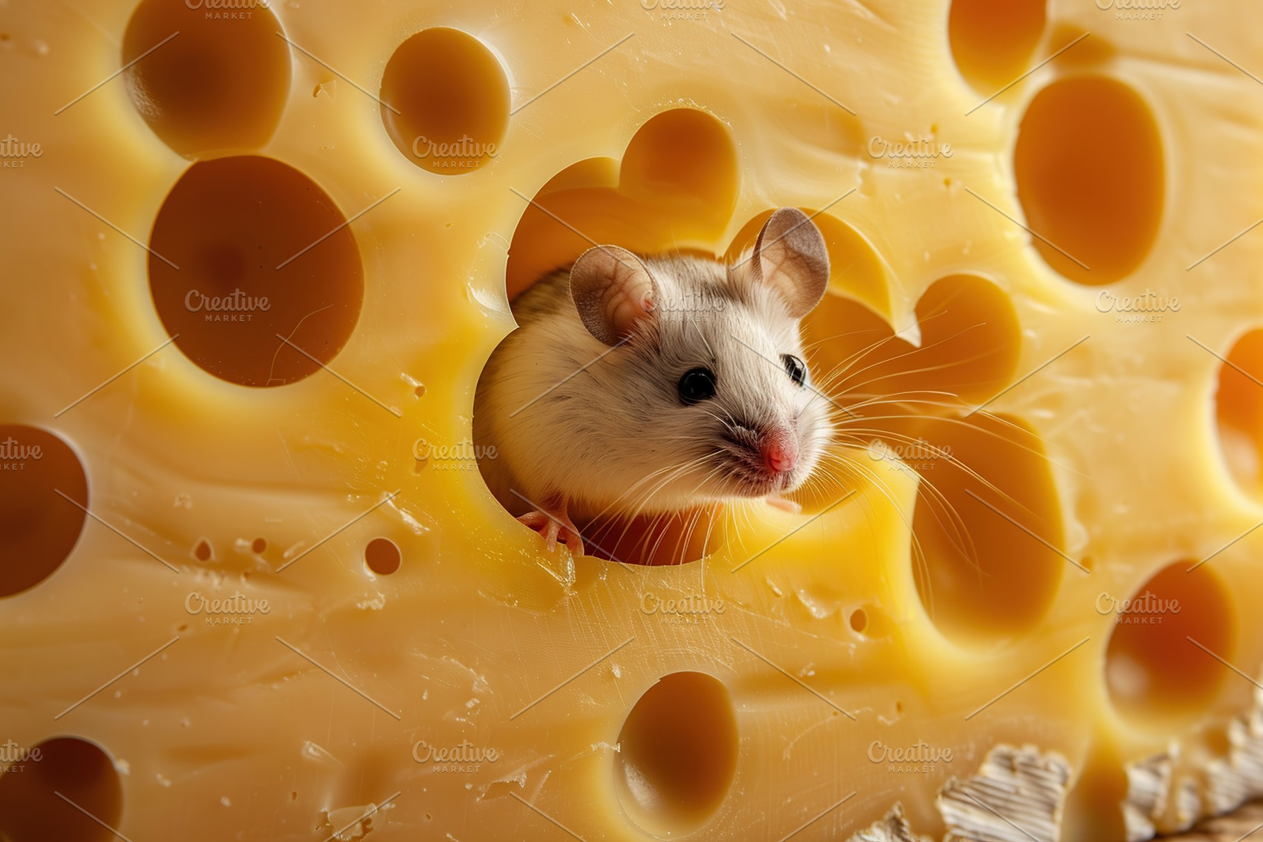 Little mouse with cheese, an Animal Photo by AlyaAnd