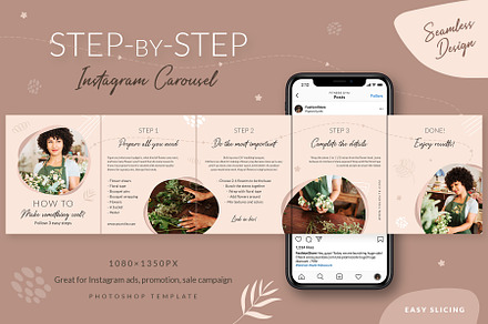 Step by step Instagram Carousel, a Social Media Template by Andrew Skoch Design