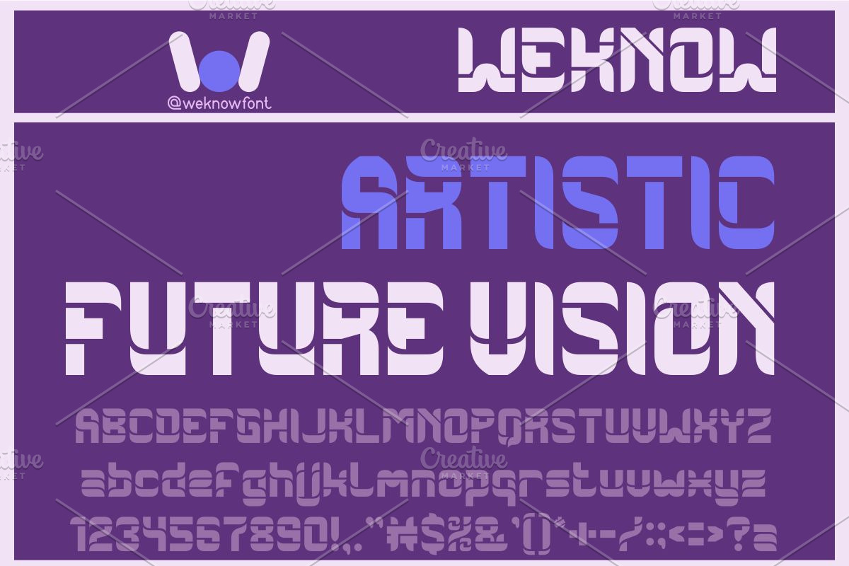 Robot Design Font, a Font by weknow (Photo 2 of 8)