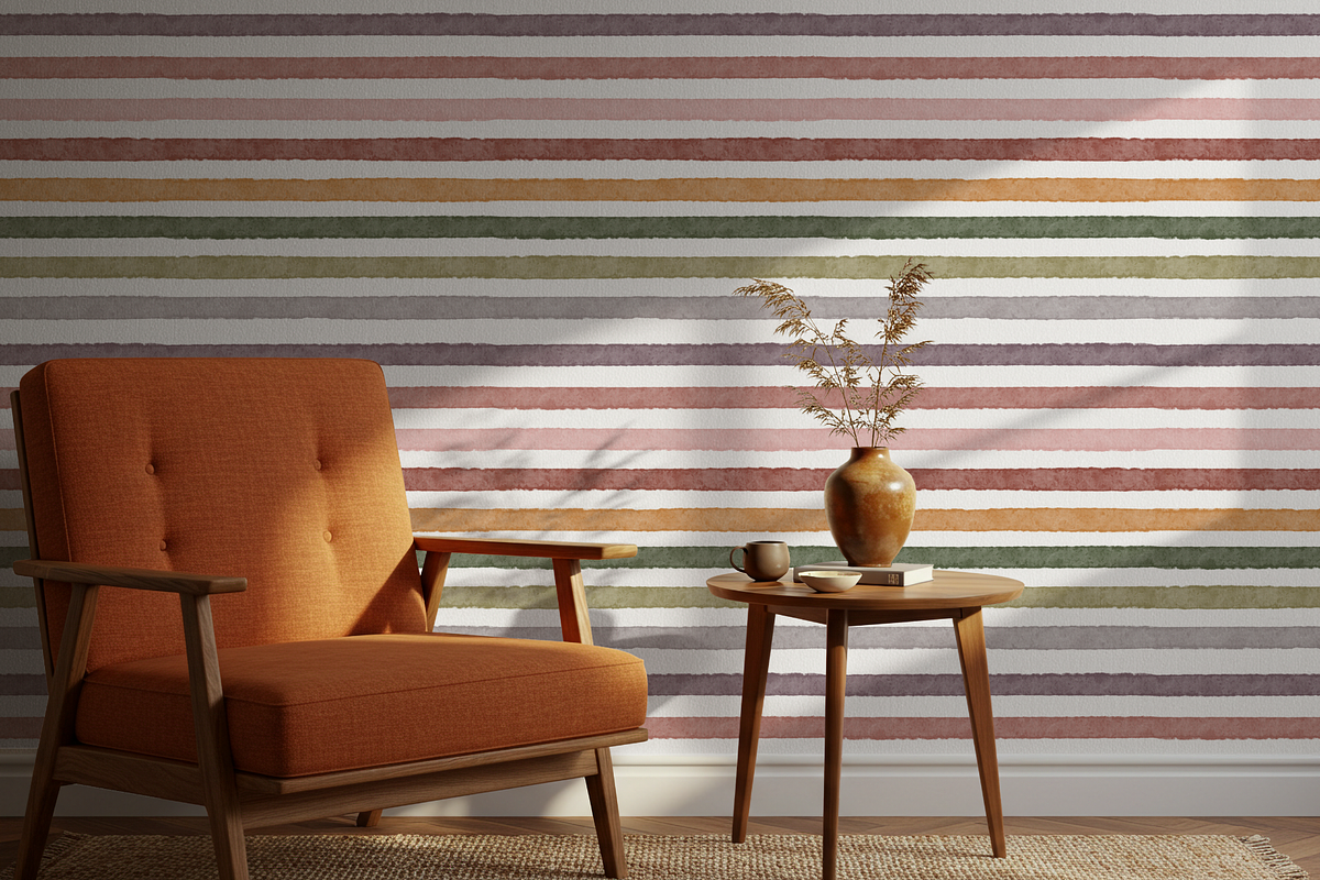 Pastel Earth Stripes Repeat File, a Pattern Graphic by OwlAndFern (Photo 4 of 16)