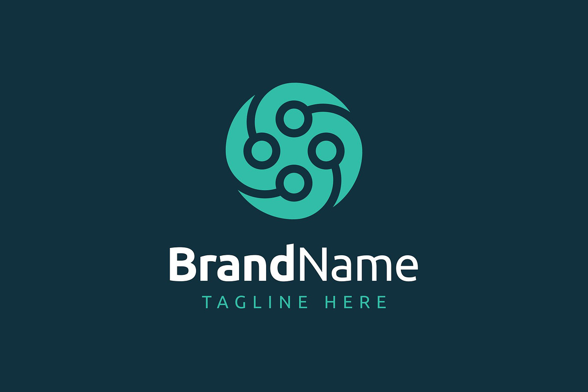 Circle Spiral Tech Dots Logo, a Branding & Logo Template by Buqancreative (Photo 1 of 2)
