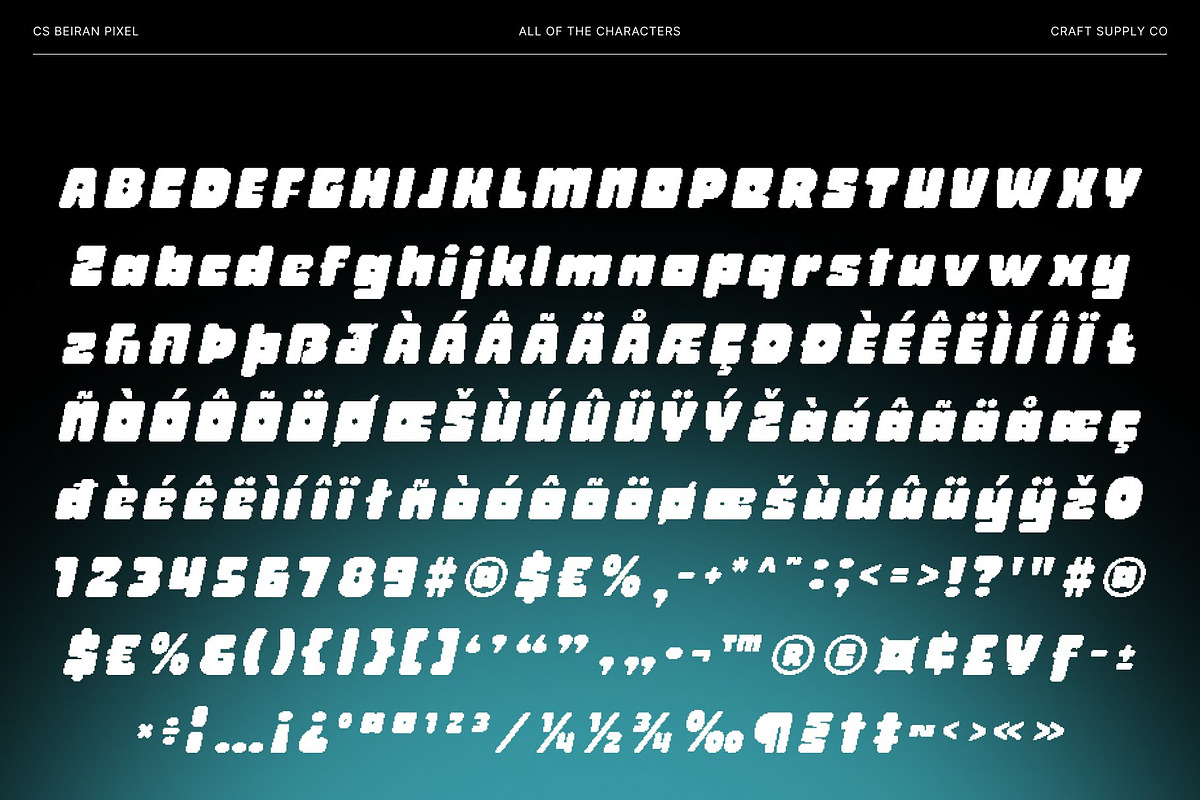 CS Beiran Pixel, a Sans Serif Font by Craft Supply Co. (Photo 8 of 8)