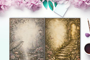 Vintage Fairy Garden Journal Pages, a Background Graphic by LA Design (Thumbnail 6 of 10)