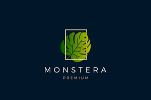 Monstera Leaf Flowers Logo, a Branding & Logo Template by AlvinStd